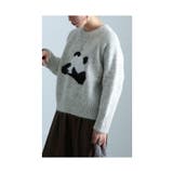 キャッチーなアイコン照れ屋パンダ柄ニット レディース ファッション | Sawa a la mode | 詳細画像17