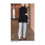 ふわふわフェザーでお洒落見えなペプラムニットトップス レディース ファッション | Sawa a la mode | 詳細画像11
