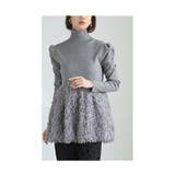 ふわふわフェザーでお洒落見えなペプラムニットトップス レディース ファッション | Sawa a la mode | 詳細画像15
