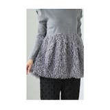 ふわふわフェザーでお洒落見えなペプラムニットトップス レディース ファッション | Sawa a la mode | 詳細画像17
