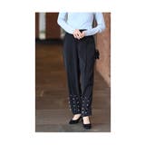 裾に艶めくパールビジューのきれいめテーパードパンツ レディース ファッション | Sawa a la mode | 詳細画像17