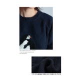 キャッチーなアイコンお散歩ペンギン柄ニット レディース ファッション | Sawa a la mode | 詳細画像12