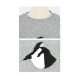 キャッチーなアイコンお散歩ペンギン柄ニット レディース ファッション | Sawa a la mode | 詳細画像23