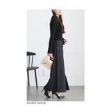 レイヤード風切り替えフリンジのデニムストレートスカート レディース ファッション | Sawa a la mode | 詳細画像5