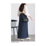 レイヤード風切り替えフリンジのデニムストレートスカート レディース ファッション | Sawa a la mode | 詳細画像18