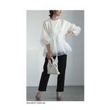 レディな雰囲気溢れるオーガンジー切り替えトップス レディース ファッション | Sawa a la mode | 詳細画像10
