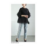 レディな雰囲気溢れるオーガンジー切り替えトップス レディース ファッション | Sawa a la mode | 詳細画像14