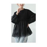 レディな雰囲気溢れるオーガンジー切り替えトップス レディース ファッション | Sawa a la mode | 詳細画像17