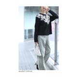 胸元に咲く花刺繍のもっちり柔らかニットトップス レディース ファッション | Sawa a la mode | 詳細画像3