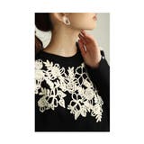 胸元に咲く花刺繍のもっちり柔らかニットトップス レディース ファッション | Sawa a la mode | 詳細画像8