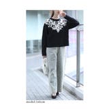 胸元に咲く花刺繍のもっちり柔らかニットトップス レディース ファッション | Sawa a la mode | 詳細画像10