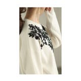 胸元に咲く花刺繍のもっちり柔らかニットトップス レディース ファッション | Sawa a la mode | 詳細画像15
