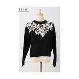 胸元に咲く花刺繍のもっちり柔らかニットトップス レディース ファッション | Sawa a la mode | 詳細画像20