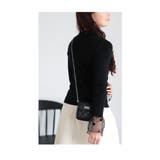 レトロな可愛さ溢れるフロッキードット切替フレアスリーブニットトップス レディース | Sawa a la mode | 詳細画像7
