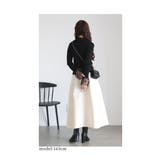 レトロな可愛さ溢れるフロッキードット切替フレアスリーブニットトップス レディース | Sawa a la mode | 詳細画像13