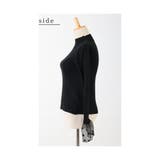 レトロな可愛さ溢れるフロッキードット切替フレアスリーブニットトップス レディース | Sawa a la mode | 詳細画像21