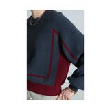 着痩せる配色もっちりニットプルオーバー レディース ファッション | Sawa a la mode | 詳細画像7