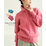 ころんと可愛いくるみボタンハイネックニットトップス レディース ファッション | Sawa a la mode | 詳細画像1