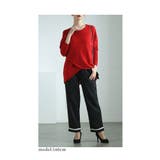 モードを感じる裾螺旋デザインのストレートロングパンツ レディース ファッション | Sawa a la mode | 詳細画像10