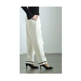 モードを感じる裾螺旋デザインのストレートロングパンツ レディース ファッション | Sawa a la mode | 詳細画像12