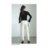 モードを感じる裾螺旋デザインのストレートロングパンツ レディース ファッション | Sawa a la mode | 詳細画像16
