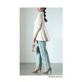 襟取り外し可能な2wayビジューカラーペプラムカットソー レディース ファッション | Sawa a la mode | 詳細画像10