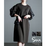 ミリタリー感を重ねる異素材ワンピース レディース ファッション | Sawa a la mode | 詳細画像1