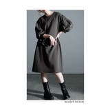 ミリタリー感を重ねる異素材ワンピース レディース ファッション | Sawa a la mode | 詳細画像5