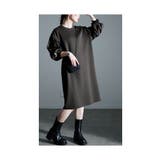 ミリタリー感を重ねる異素材ワンピース レディース ファッション | Sawa a la mode | 詳細画像7
