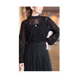 異国情緒溢れるオリエンタル柄フロッキープリントシアートップス レディース | Sawa a la mode | 詳細画像17