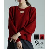 リッチに煌めくキーホールラメニット レディース ファッション | Sawa a la mode | 詳細画像1