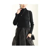モードに華やぐニット切り替えアシンメトリーオーガンジーワンピース レディース | Sawa a la mode | 詳細画像5
