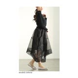 モードに華やぐニット切り替えアシンメトリーオーガンジーワンピース レディース | Sawa a la mode | 詳細画像6