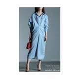 大人ジェンヌにキマるストライプ柄シャツワンピース レディース ファッション | Sawa a la mode | 詳細画像2 