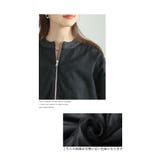 大人の抜け感を纏うライトオンスデニム襟付きビックブルゾン レディース ファッション | Sawa a la mode | 詳細画像4