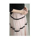 ふわっとチュールのフロッキードットロングスカート レディース ファッション | Sawa a la mode | 詳細画像15