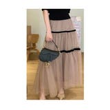 ふわっとチュールのフロッキードットロングスカート レディース ファッション | Sawa a la mode | 詳細画像19
