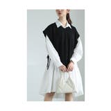 着まわしの幅が広がるニットベストとシャツワンピースの2点セット レディース ファ… | Sawa a la mode | 詳細画像17 