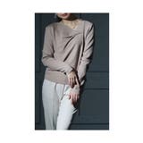ヒトクセでこなれるタックネックライトニットソー レディース ファッション | Sawa a la mode | 詳細画像10