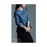 ヒトクセでこなれるタックネックライトニットソー レディース ファッション | Sawa a la mode | 詳細画像11
