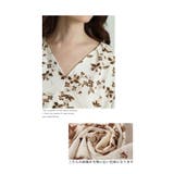 レトロで可愛い花が舞う肩あきリボンスリーブカシュクールワンピース レディース | Sawa a la mode | 詳細画像4