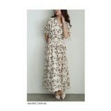 レトロで可愛い花が舞う肩あきリボンスリーブカシュクールワンピース レディース | Sawa a la mode | 詳細画像6