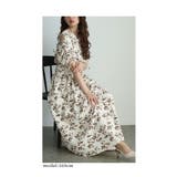 レトロで可愛い花が舞う肩あきリボンスリーブカシュクールワンピース レディース | Sawa a la mode | 詳細画像10