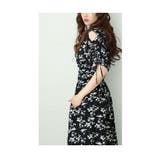 レトロで可愛い花が舞う肩あきリボンスリーブカシュクールワンピース レディース | Sawa a la mode | 詳細画像19
