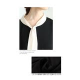 オン オフ使えるボウタイリボンのバイカラーロングワンピース レディース | Sawa a la mode | 詳細画像4 