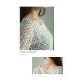 単品でも重ねても可愛いドット柄シアーチュールトップス レディース ファッション | Sawa a la mode | 詳細画像12