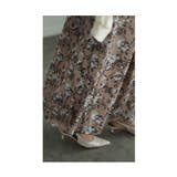 アンティークフラワーを散りばめた肩紐リボンフレアワンピース レディース | Sawa a la mode | 詳細画像8