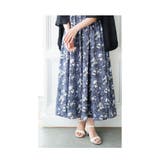 アンティークフラワーを散りばめた肩紐リボンフレアワンピース レディース | Sawa a la mode | 詳細画像16