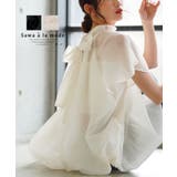 バックリボンのふわりシアーバルーンプルオーバーブラウス レディース ファッション | Sawa a la mode | 詳細画像1