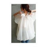 バックリボンのふわりシアーバルーンプルオーバーブラウス レディース ファッション | Sawa a la mode | 詳細画像5